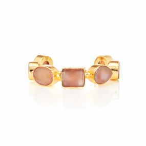 Cuff - Single line Beige Agate