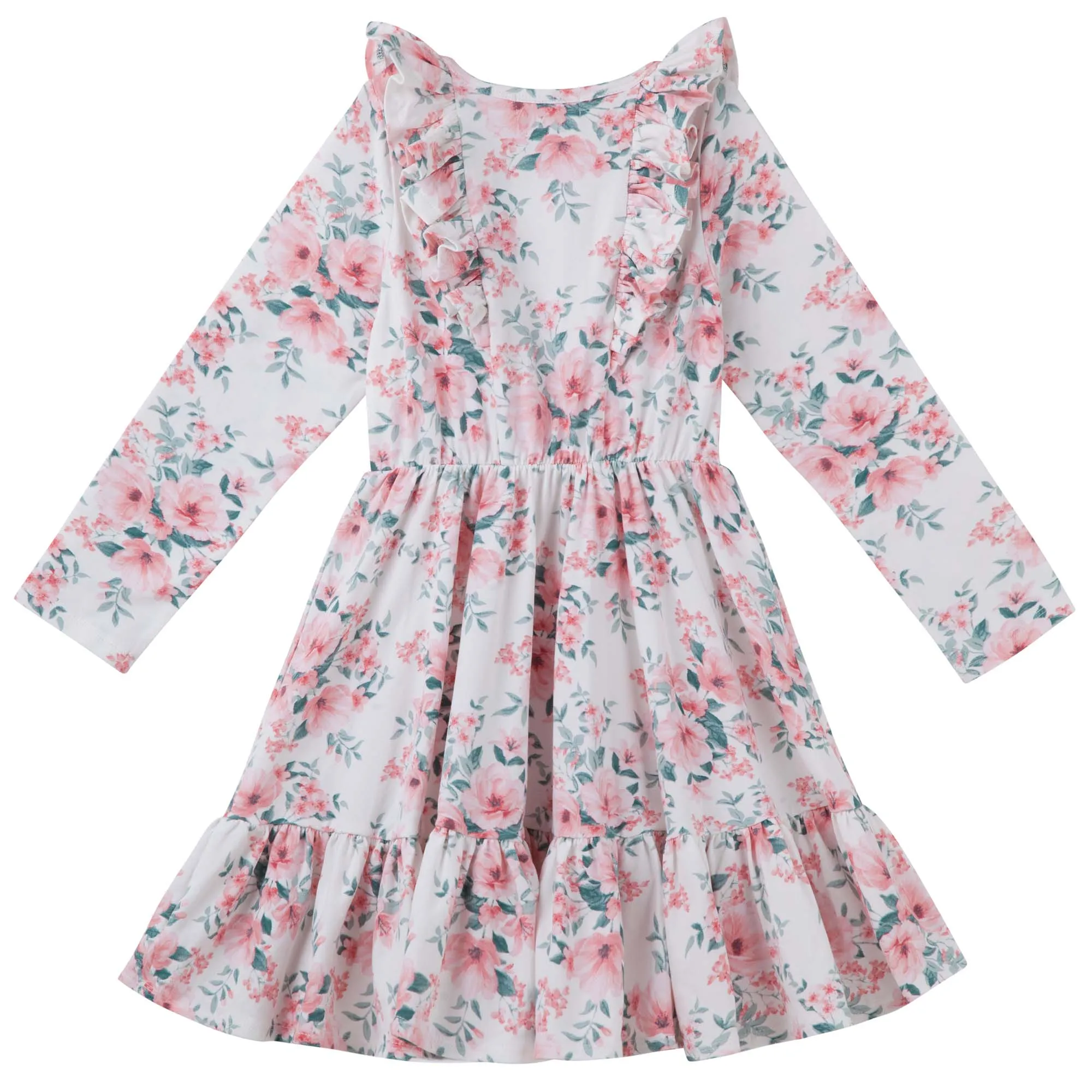 Designer Kidz Camilla Floral L/S Joy Dress (Size 2-8)