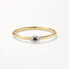 Diamond Evil Eye Ring in 10k Gold