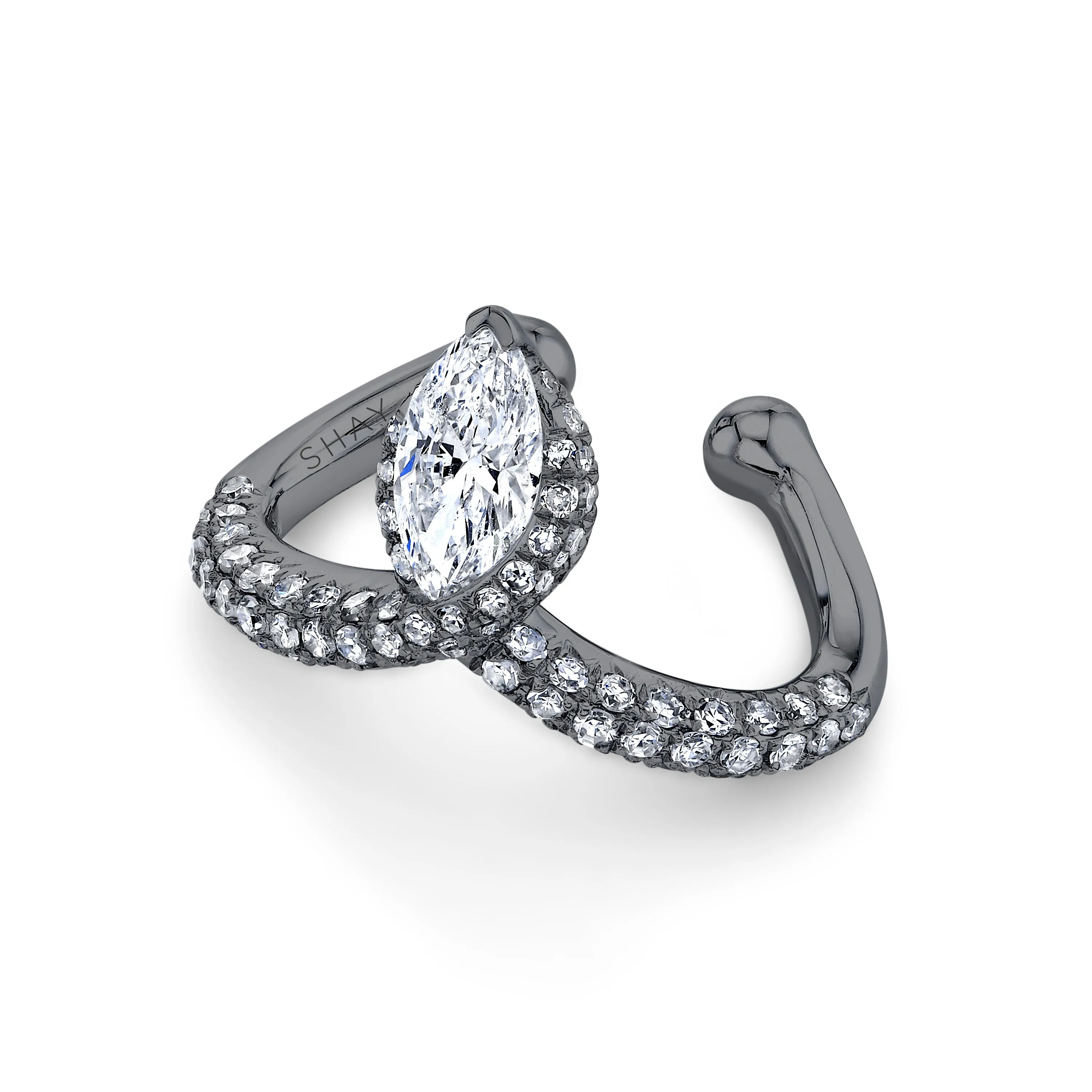 DIAMOND MARQUISE CHEVRON EAR CUFF