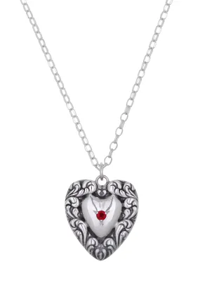Dorian Ruby Necklace in Sterling Silver