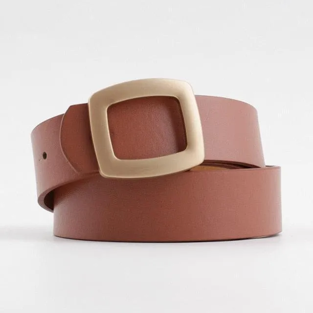 Elisa Gold Square Buckle Belt