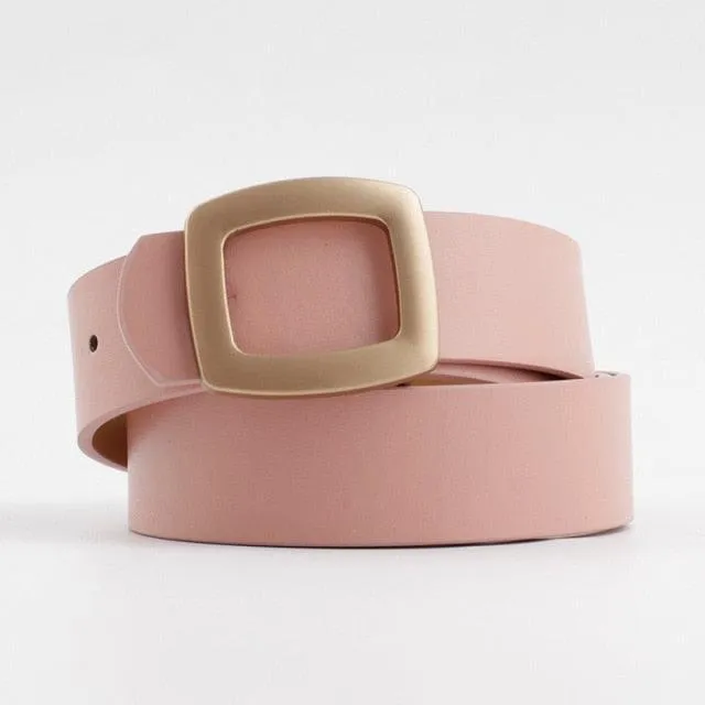 Elisa Gold Square Buckle Belt