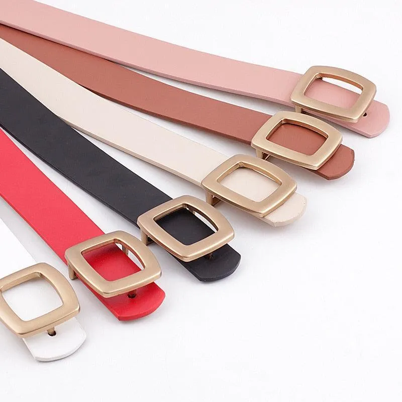 Elisa Gold Square Buckle Belt