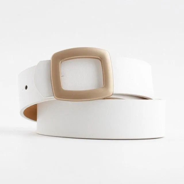 Elisa Gold Square Buckle Belt