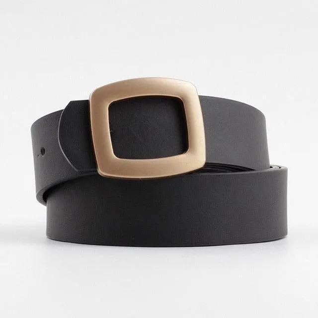 Elisa Gold Square Buckle Belt