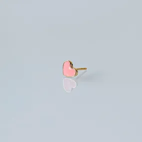 FUSE by Roset - 10K Gold Pink Hearts Studs "XO, ROSET"