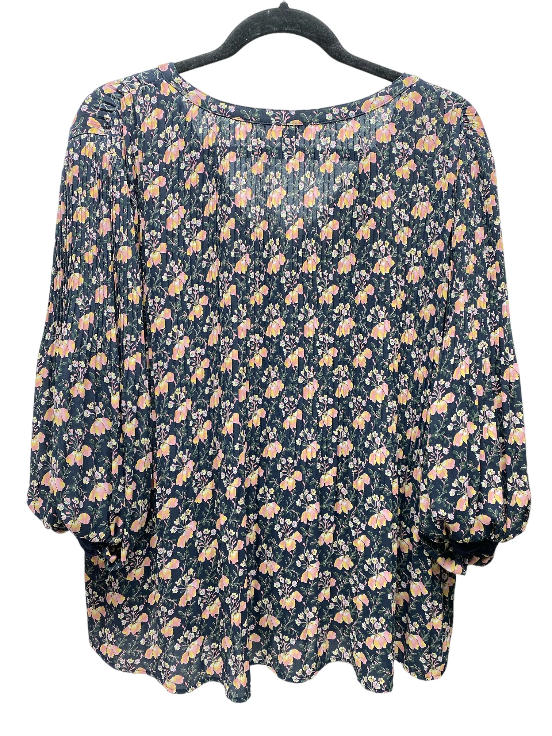 Geometric Pattern Top Long Sleeve Ann Taylor, Size M