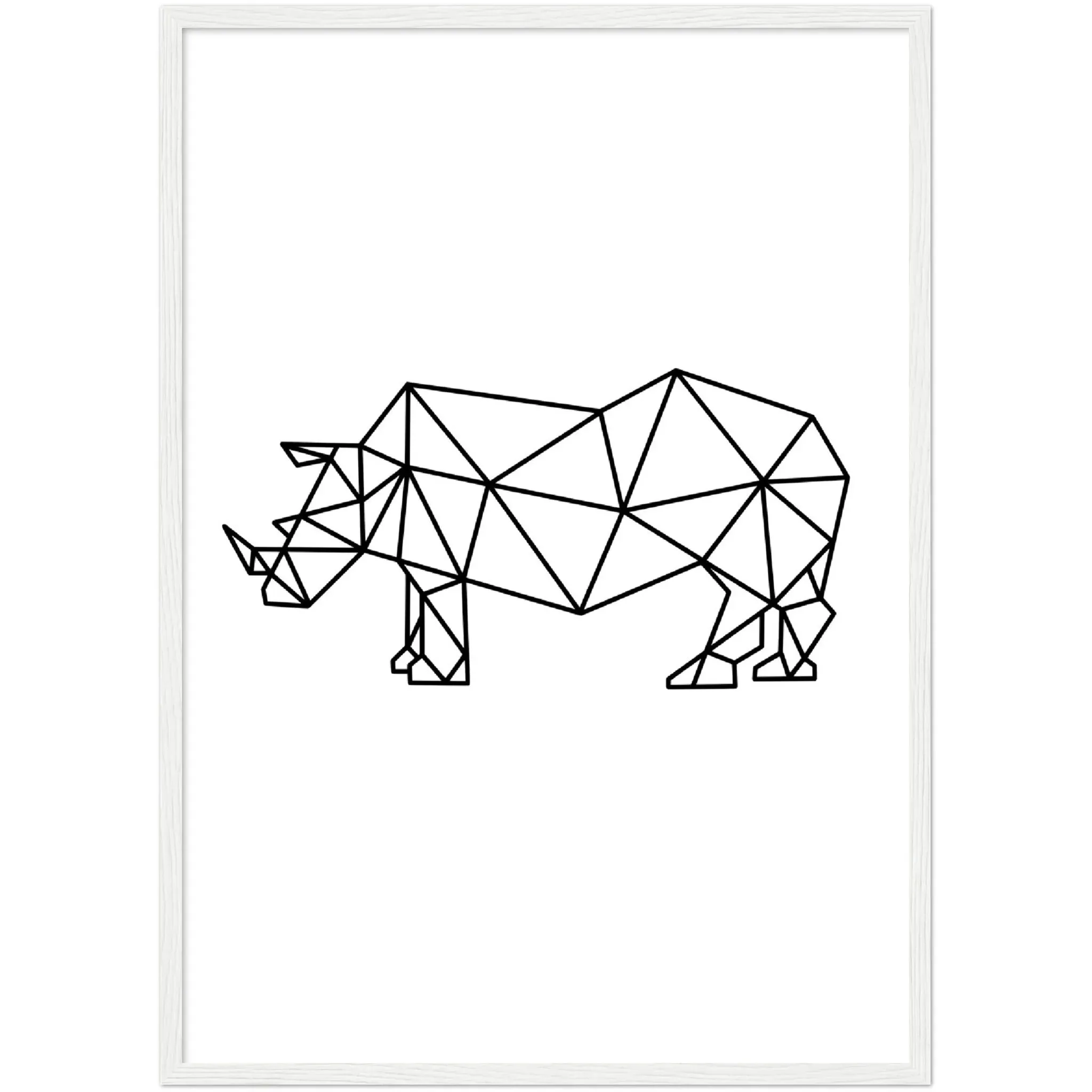 Geometric Rhinoceros Wall Art