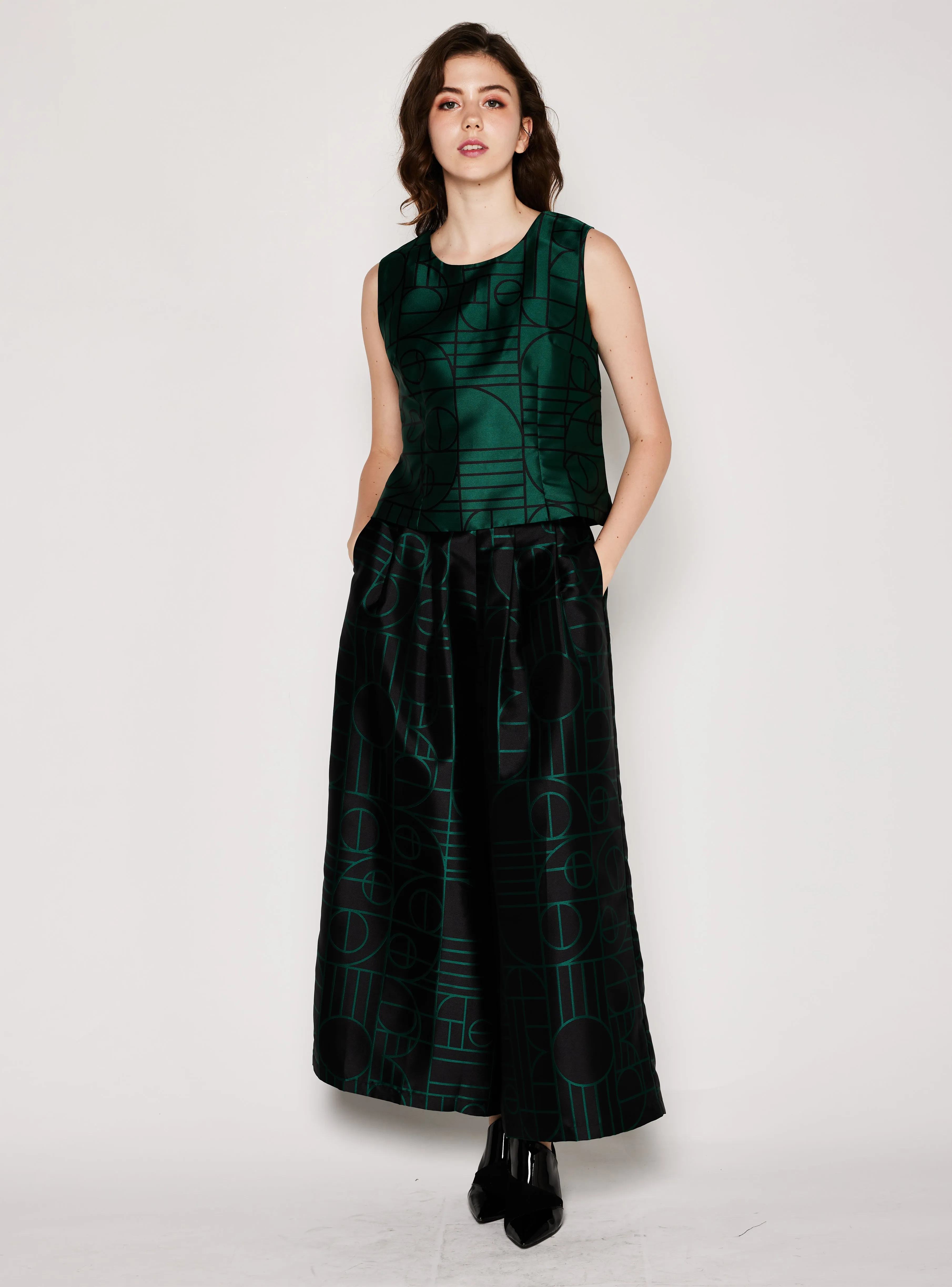 Geometric sleeveless top