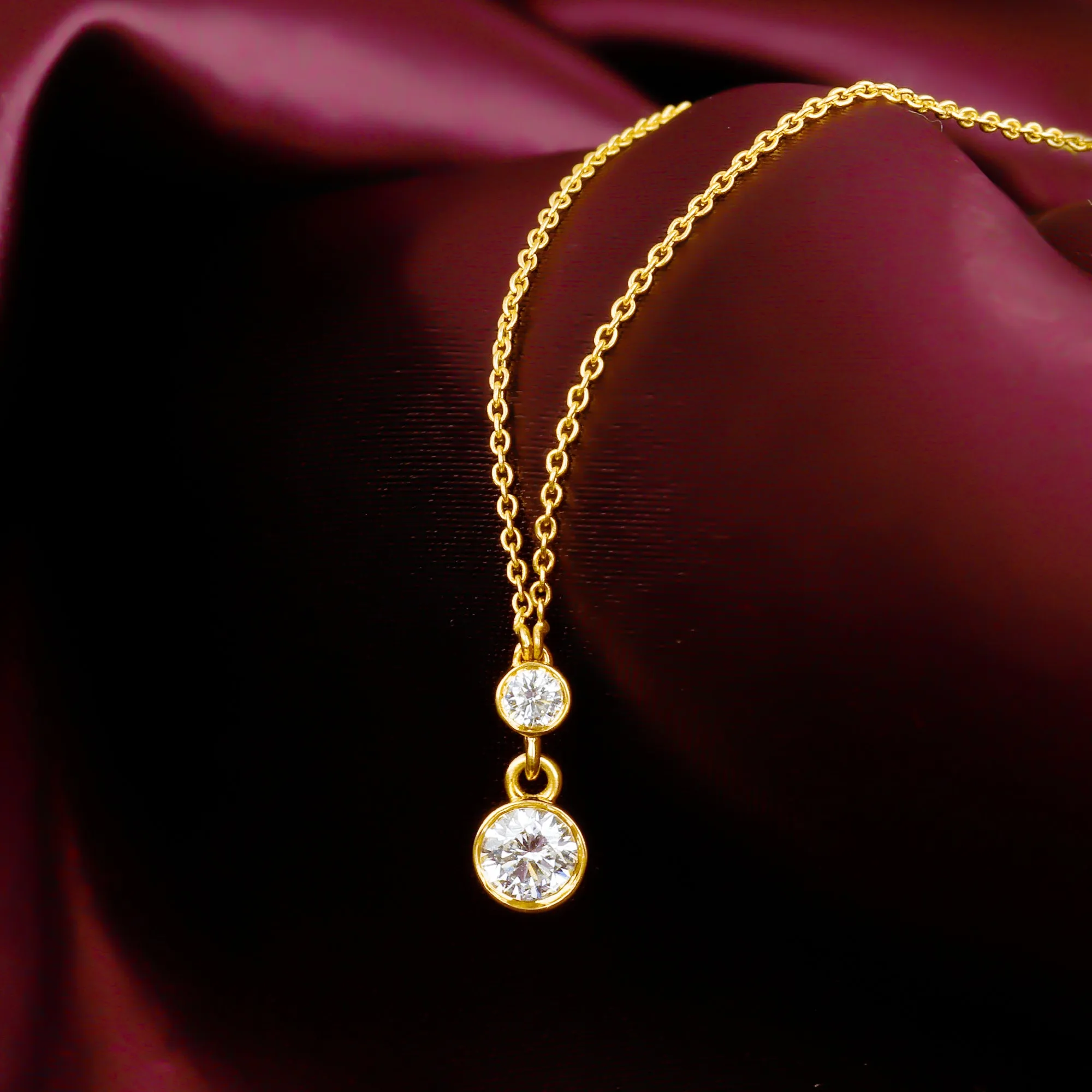 Gold Sumptuous Duet Diamond Necklace