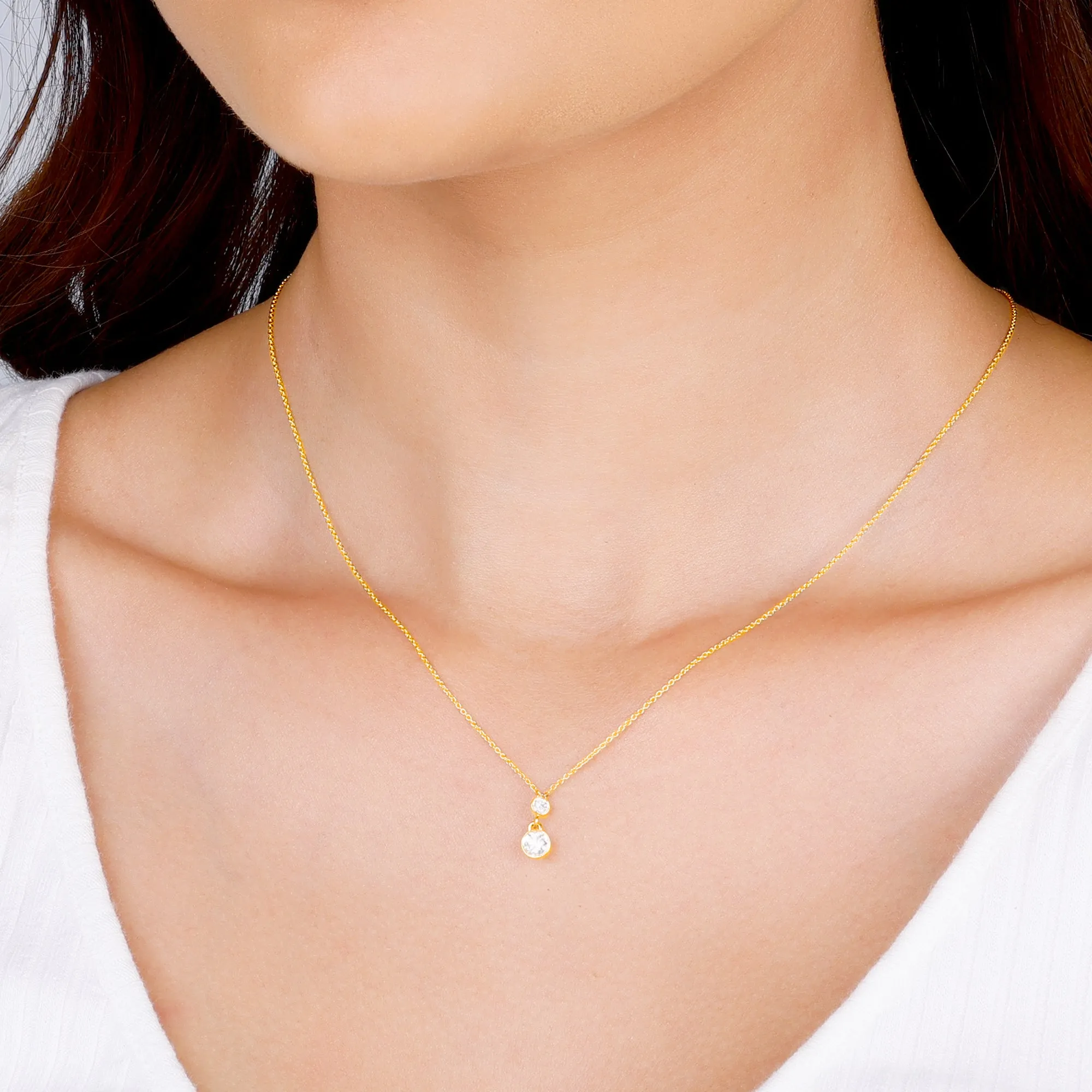 Gold Sumptuous Duet Diamond Necklace