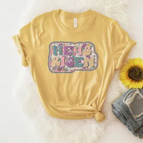 He Is Risen Design Retro Easter Tee