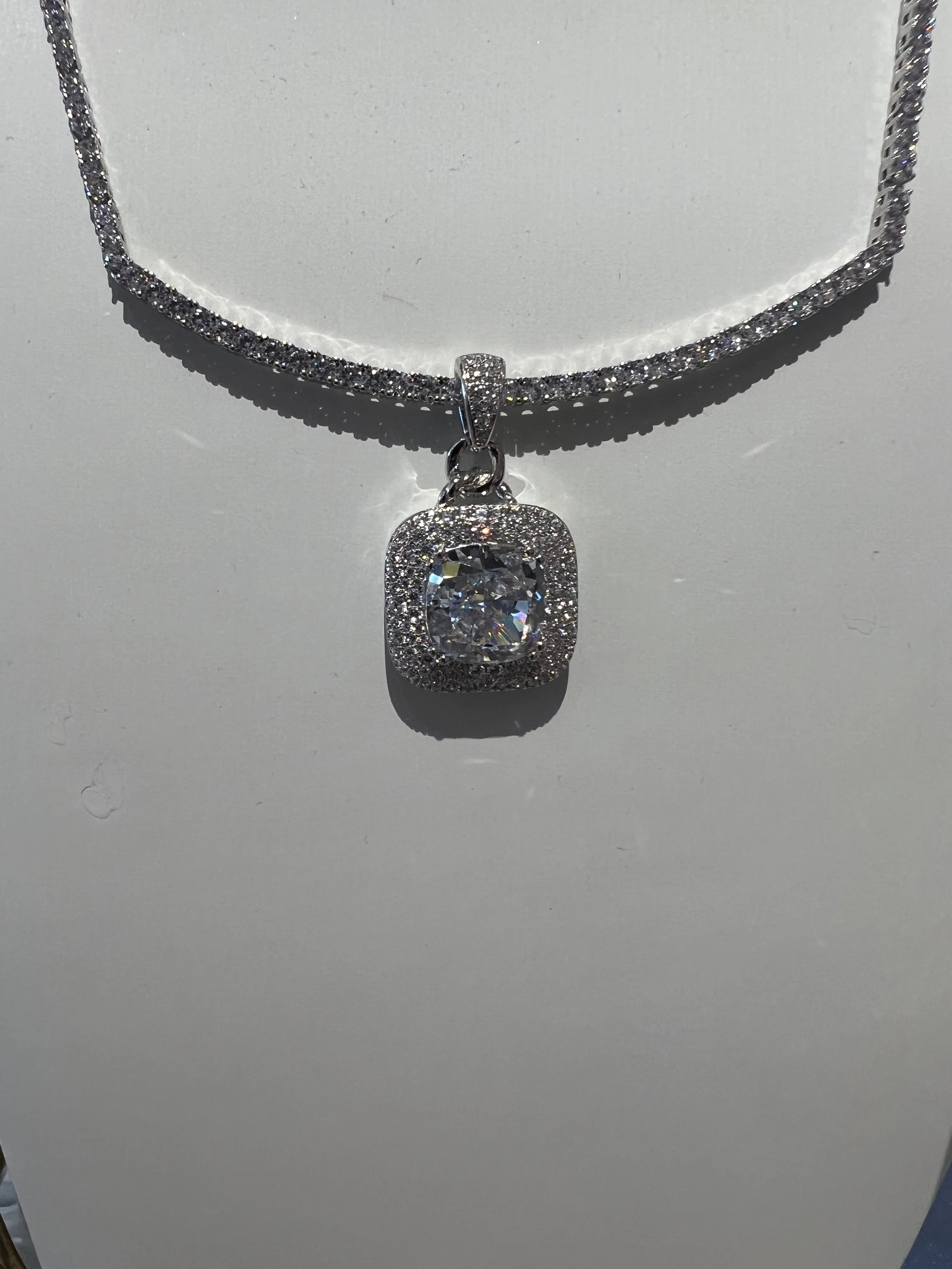 Ice by Brit Rose Silver CZ Pendant Enhancer