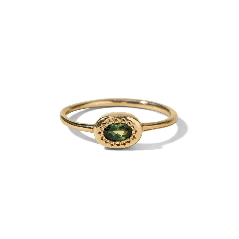 Ilios Ring, Parti Sapphire, 9kt Yellow Gold