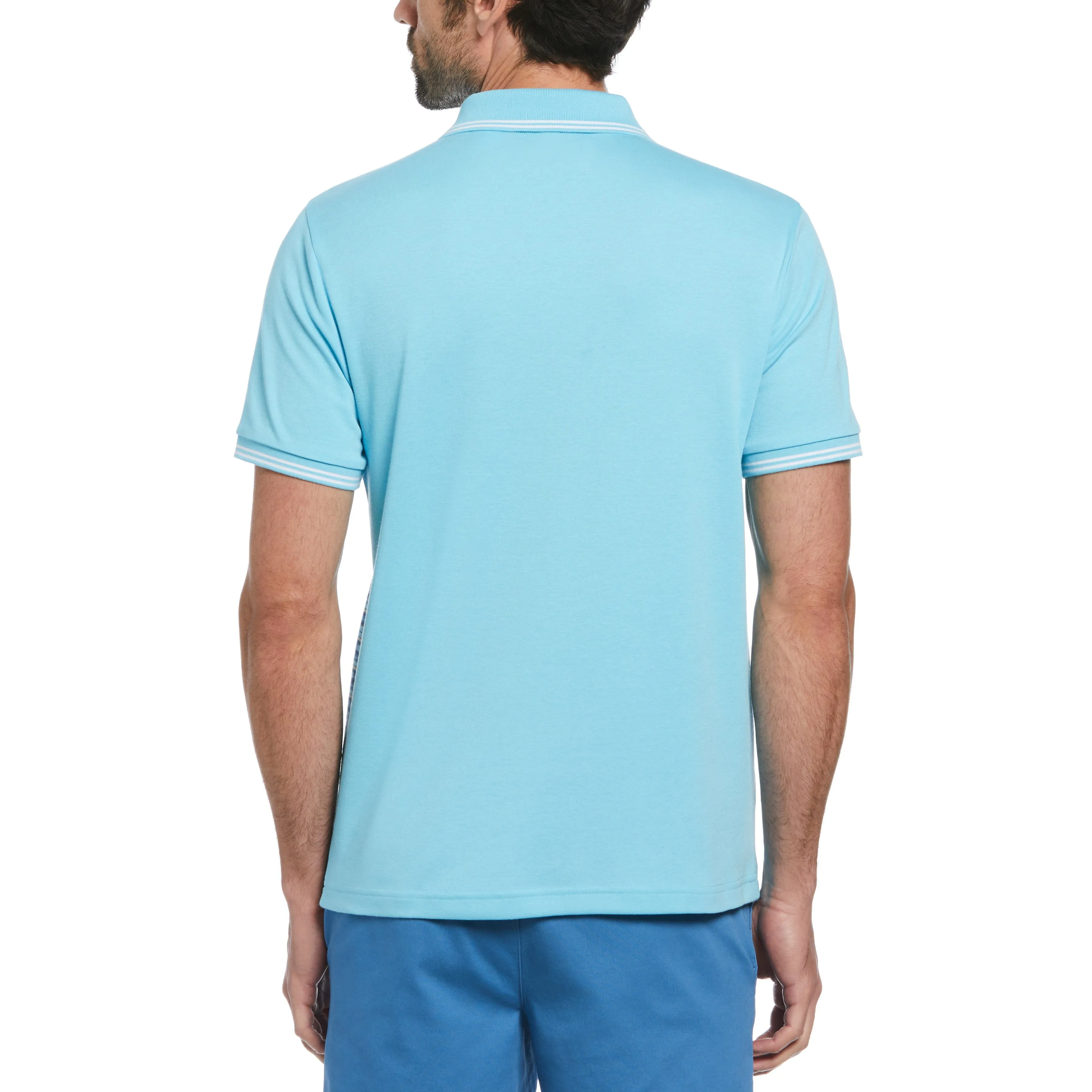 Jacquard Geo Front Polo