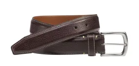 JOHNSTON & MURPHY TOPSTITCHED LEATHER BELT