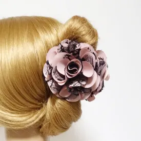 lace layered petal flower hair jaw claw sexy dream flower hair claw clip for women