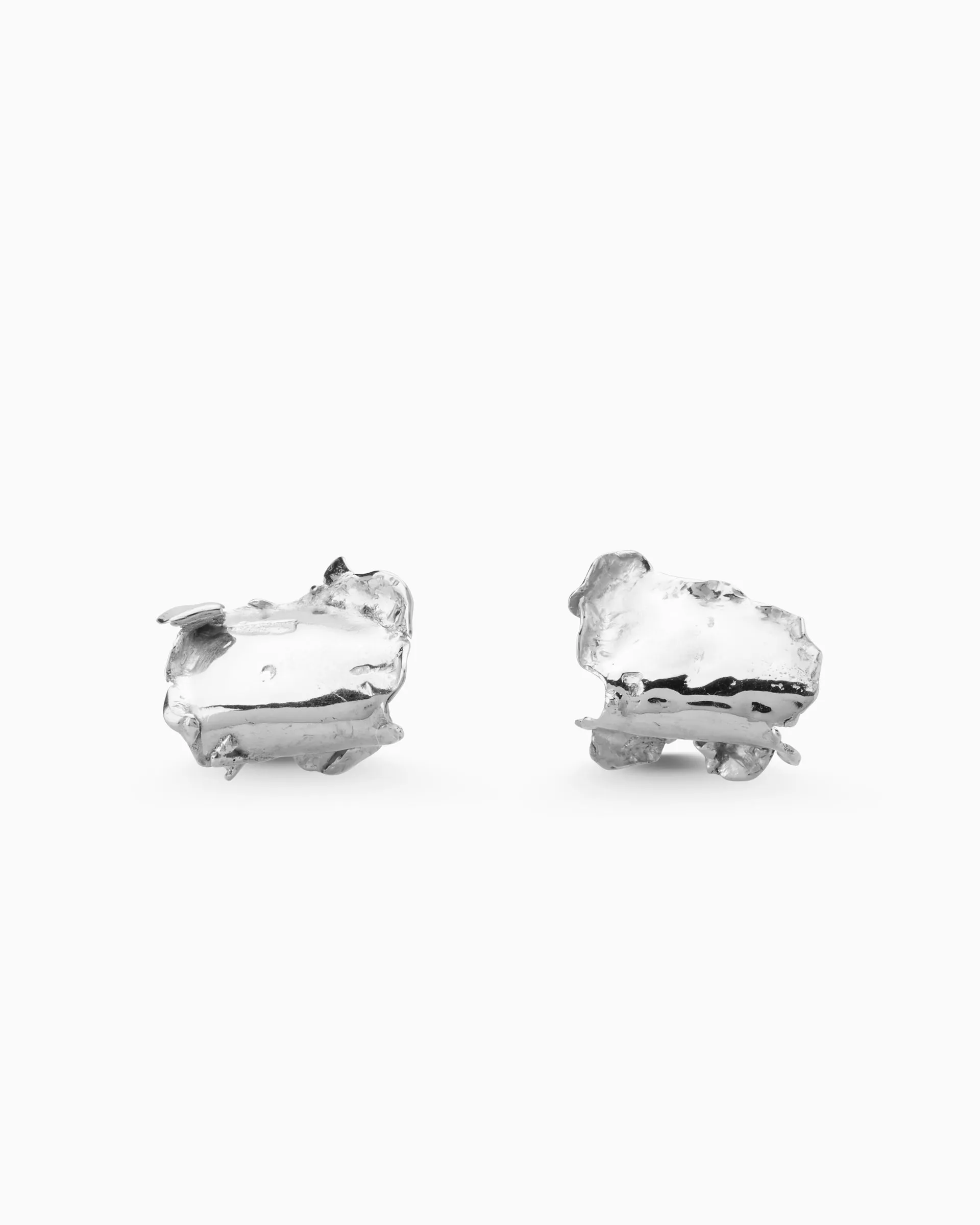 Lava Lobe Cuffs | Silver