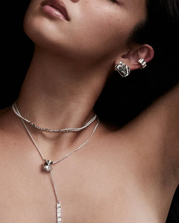 Lava Lobe Cuffs | Silver