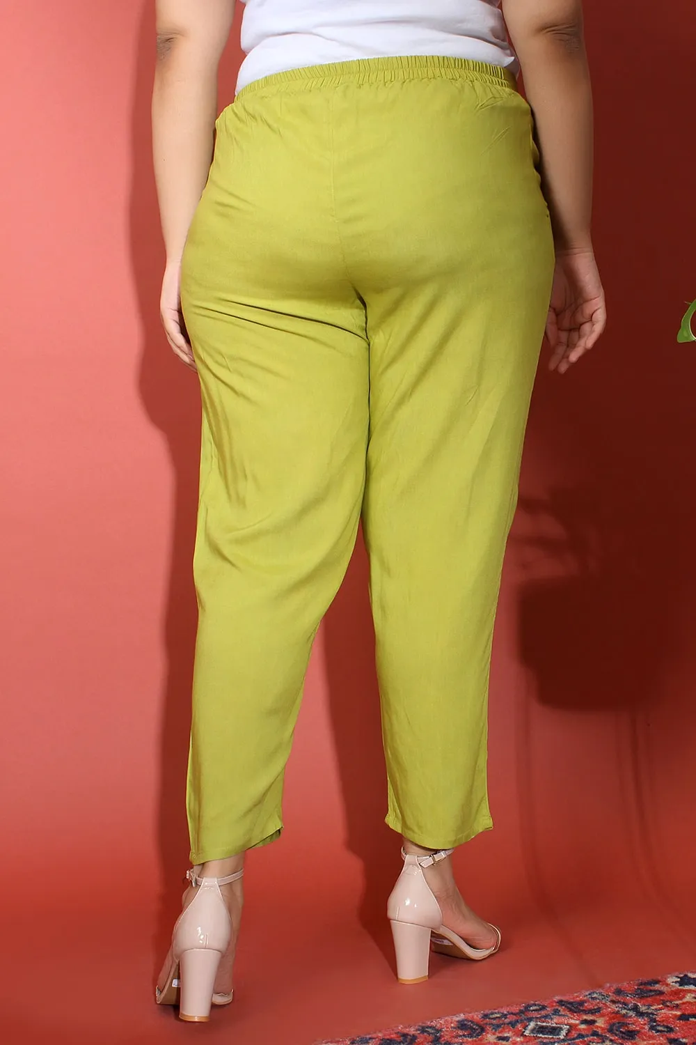Lime Straight FIt Pant