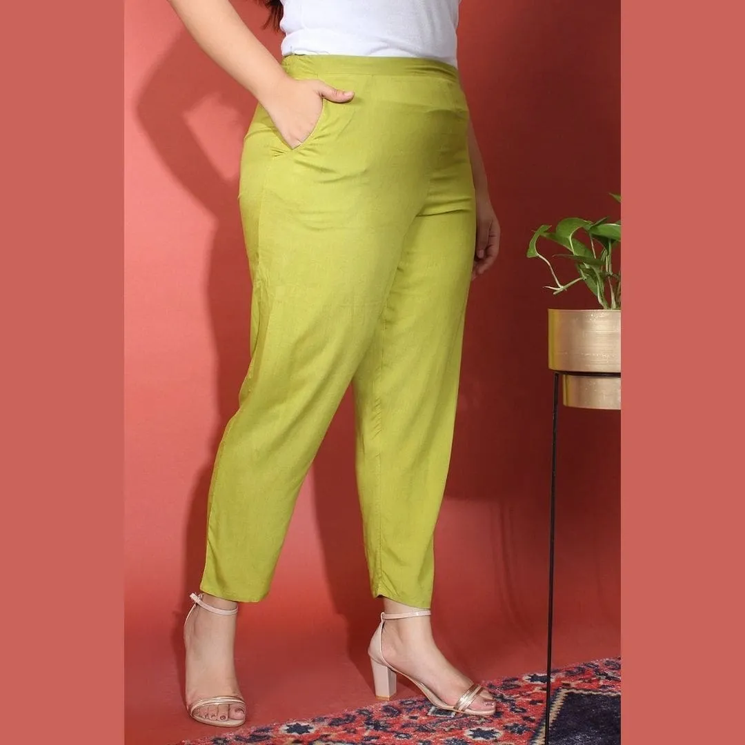 Lime Straight FIt Pant