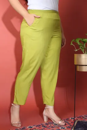 Lime Straight FIt Pant