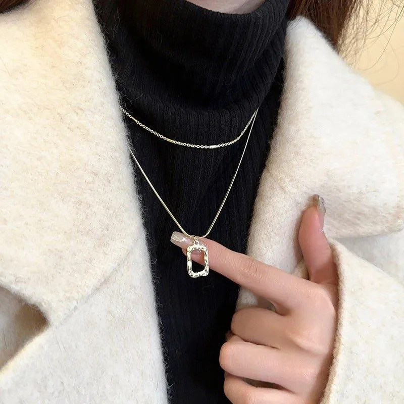 MAC156 High-end Three-dimensional Geometric Pendant Necklace
