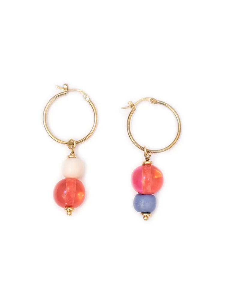 Mimi Resin Hoops - Poppy