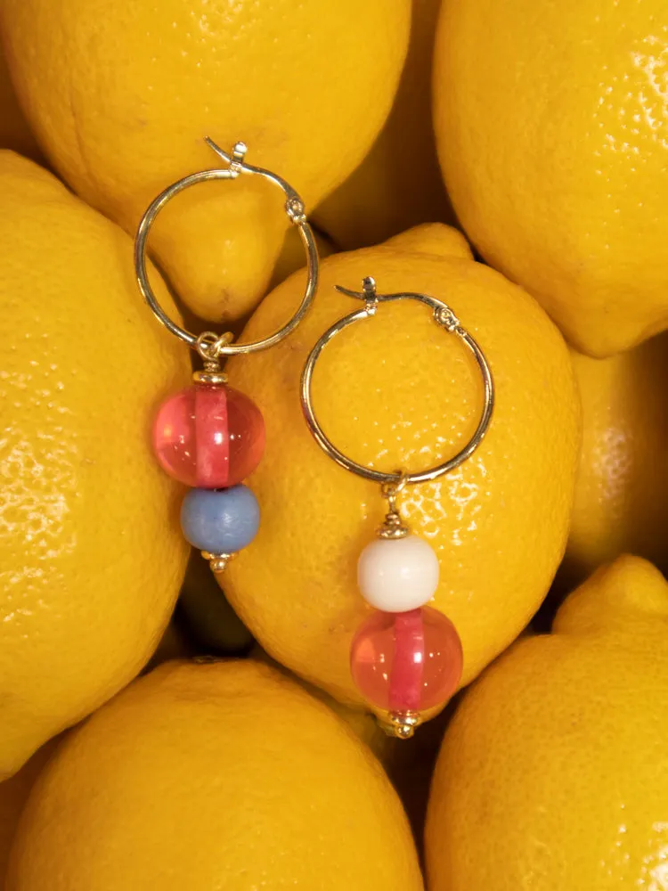 Mimi Resin Hoops - Poppy
