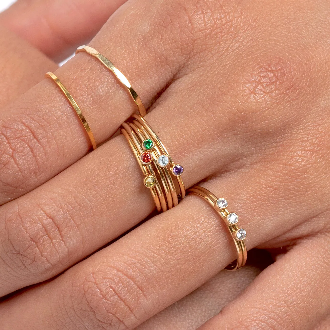 Mini Aquamarine Bezel Ring