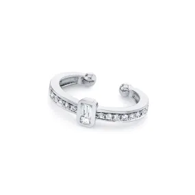 MIXED DIAMOND BAGUETTE EAR CUFF
