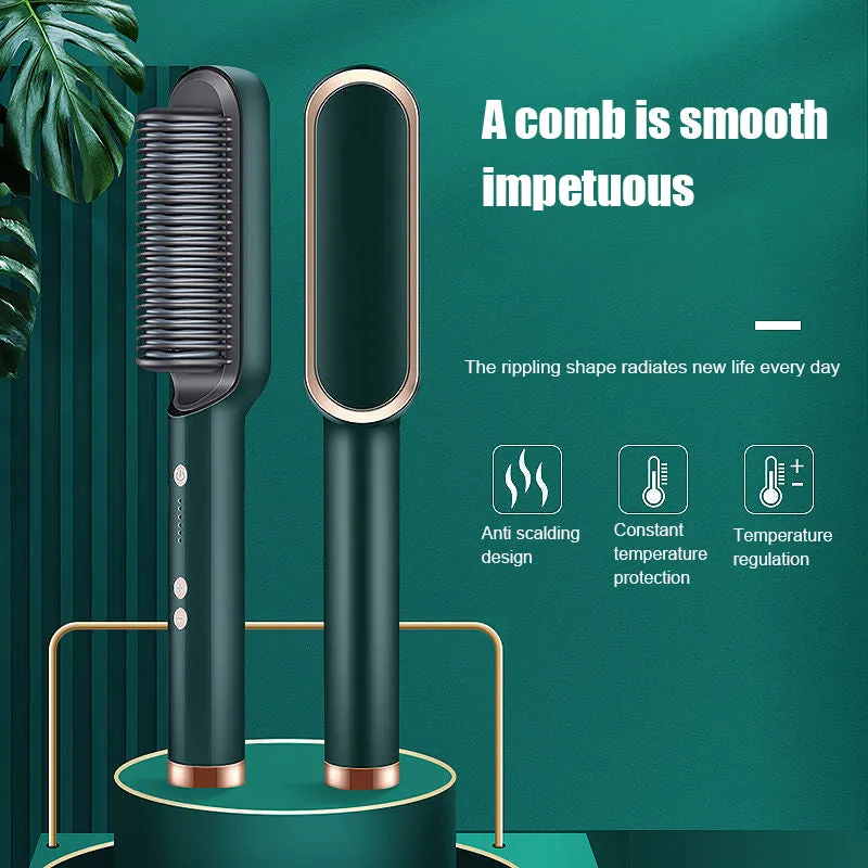 Multi-speed LCD Curling Iron Hairbrush
