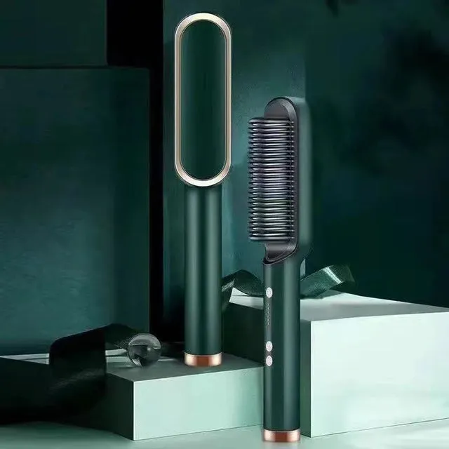 Multi-speed LCD Curling Iron Hairbrush