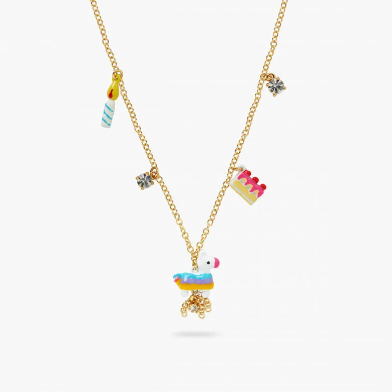 N2 - AQPP309 Piñata party multi elements pendant necklace