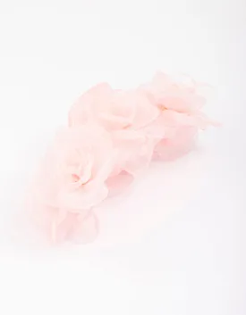 Pink Mixed Trio Flower Hair Claw Clip