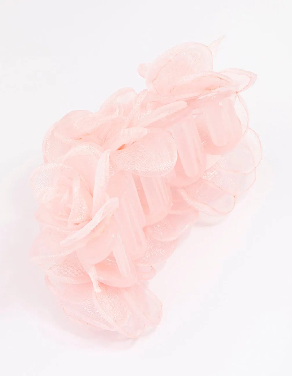 Pink Mixed Trio Flower Hair Claw Clip