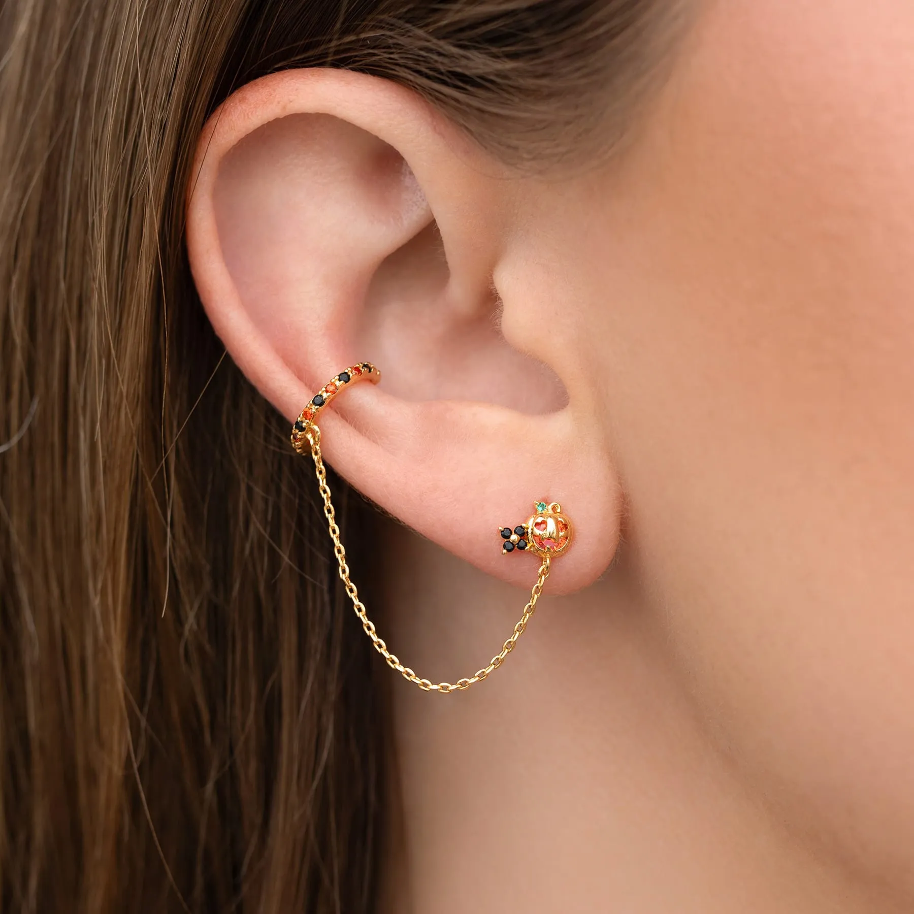 Pumpkin Spice Stud   Ear Cuff