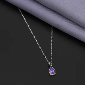 Purple Vibrant 92.5 Sterling Silver Chain