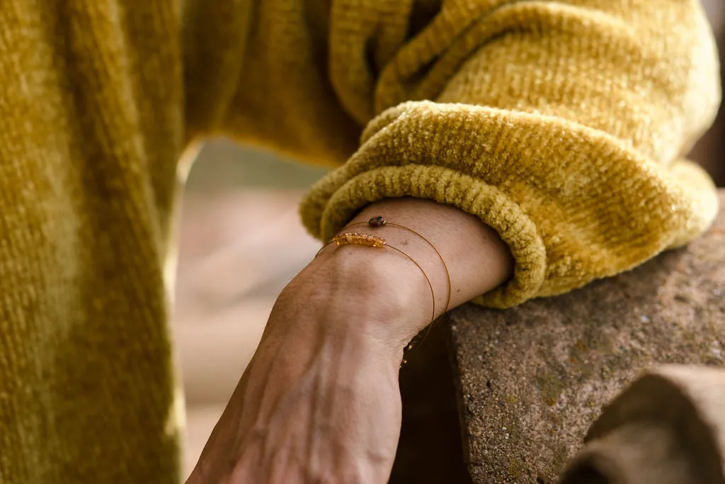"Jerome" Citrine Gemstone Minimalist Bracelet