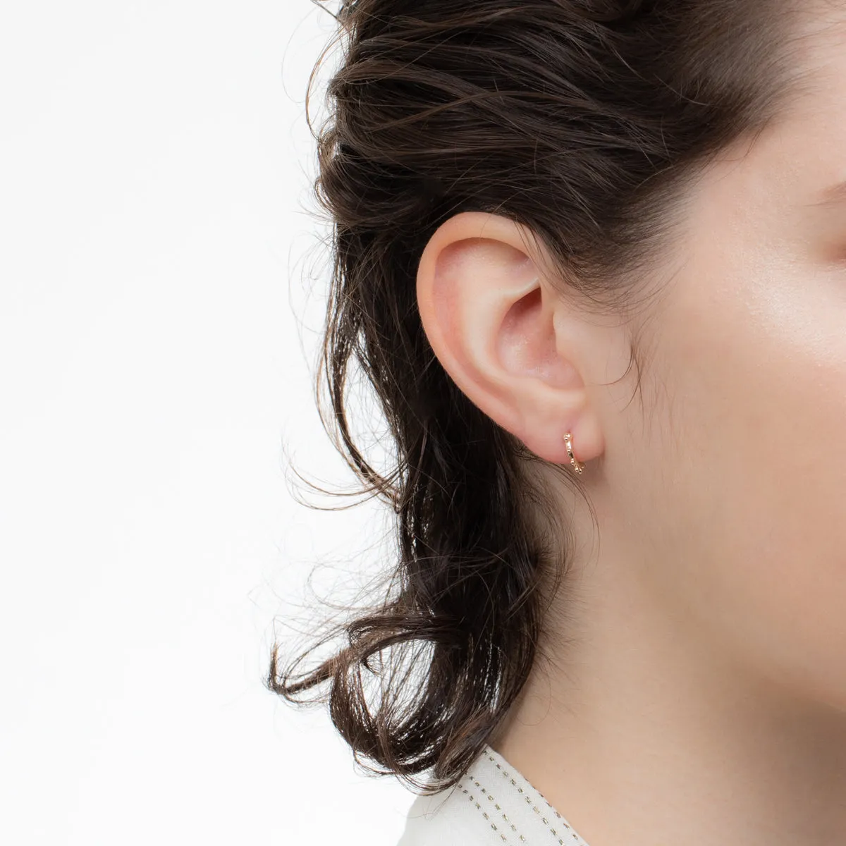 "Sea Anemone" Huggie Earring Small size
