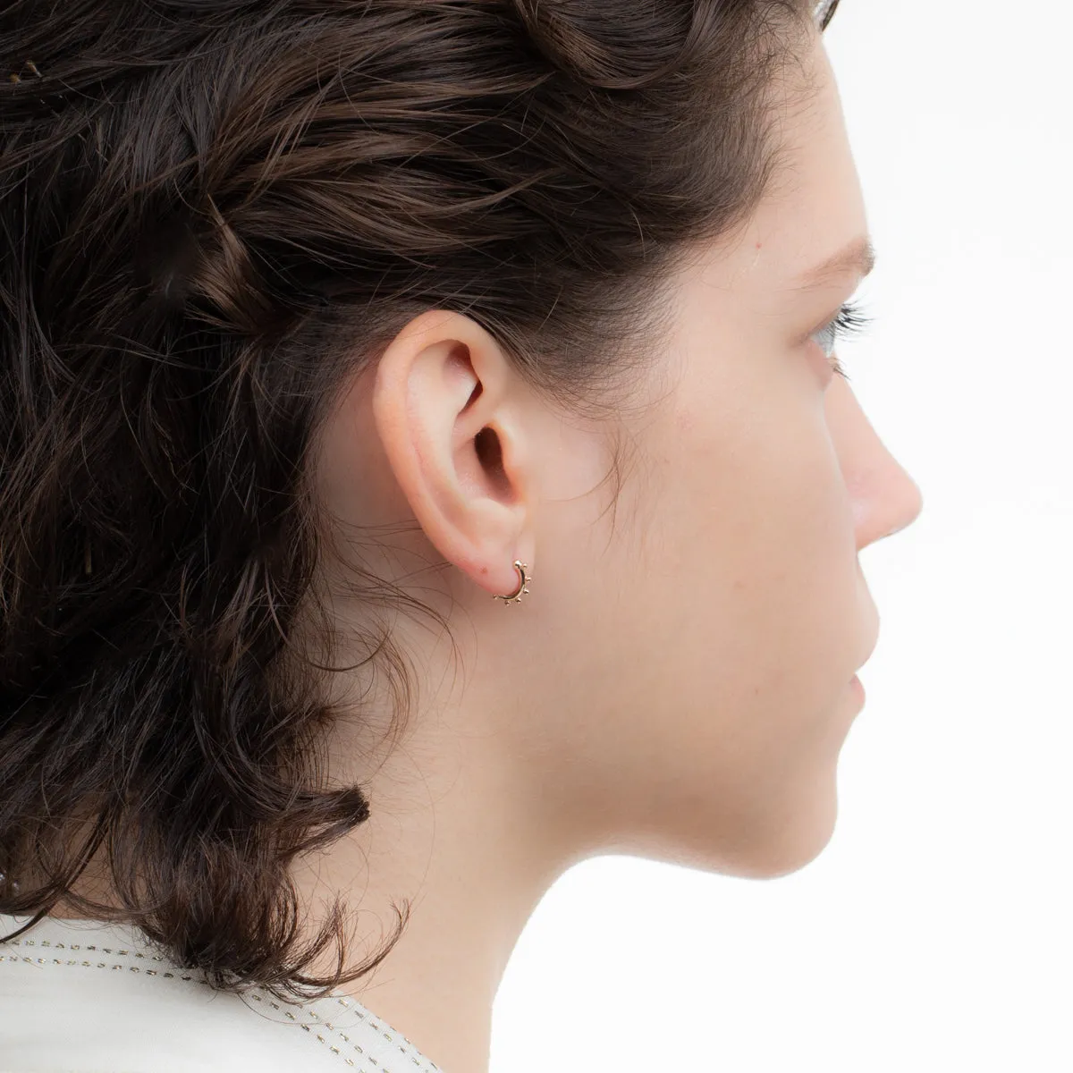 "Sea Anemone" Huggie Earring Small size