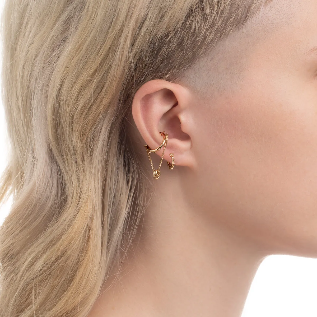 "Sea Anemone" Huggie Earring Small size