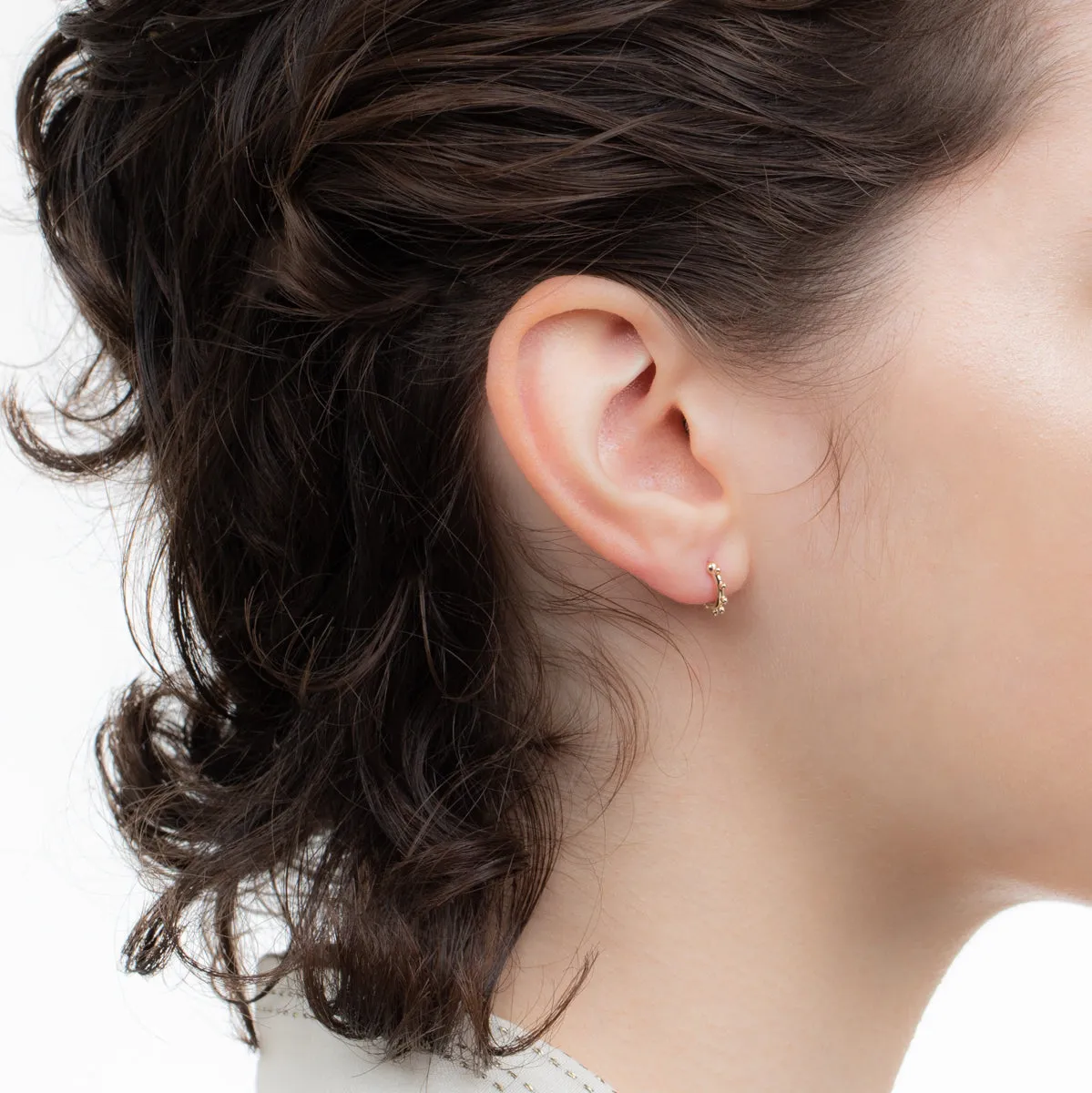 "Sea Anemone" Huggie Earring Small size