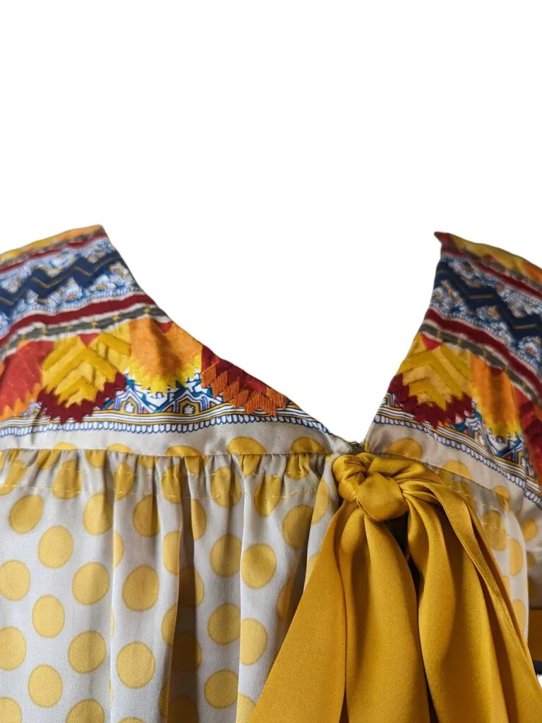 R 100% Silk Printed Short Sleeve