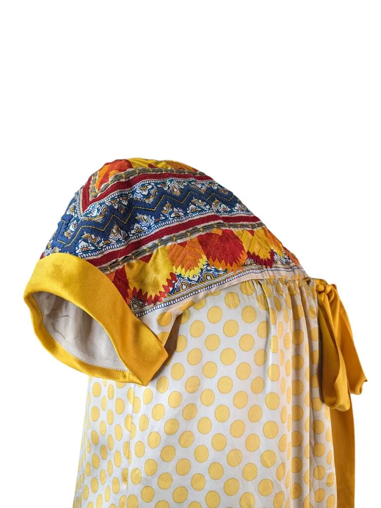 R 100% Silk Printed Short Sleeve