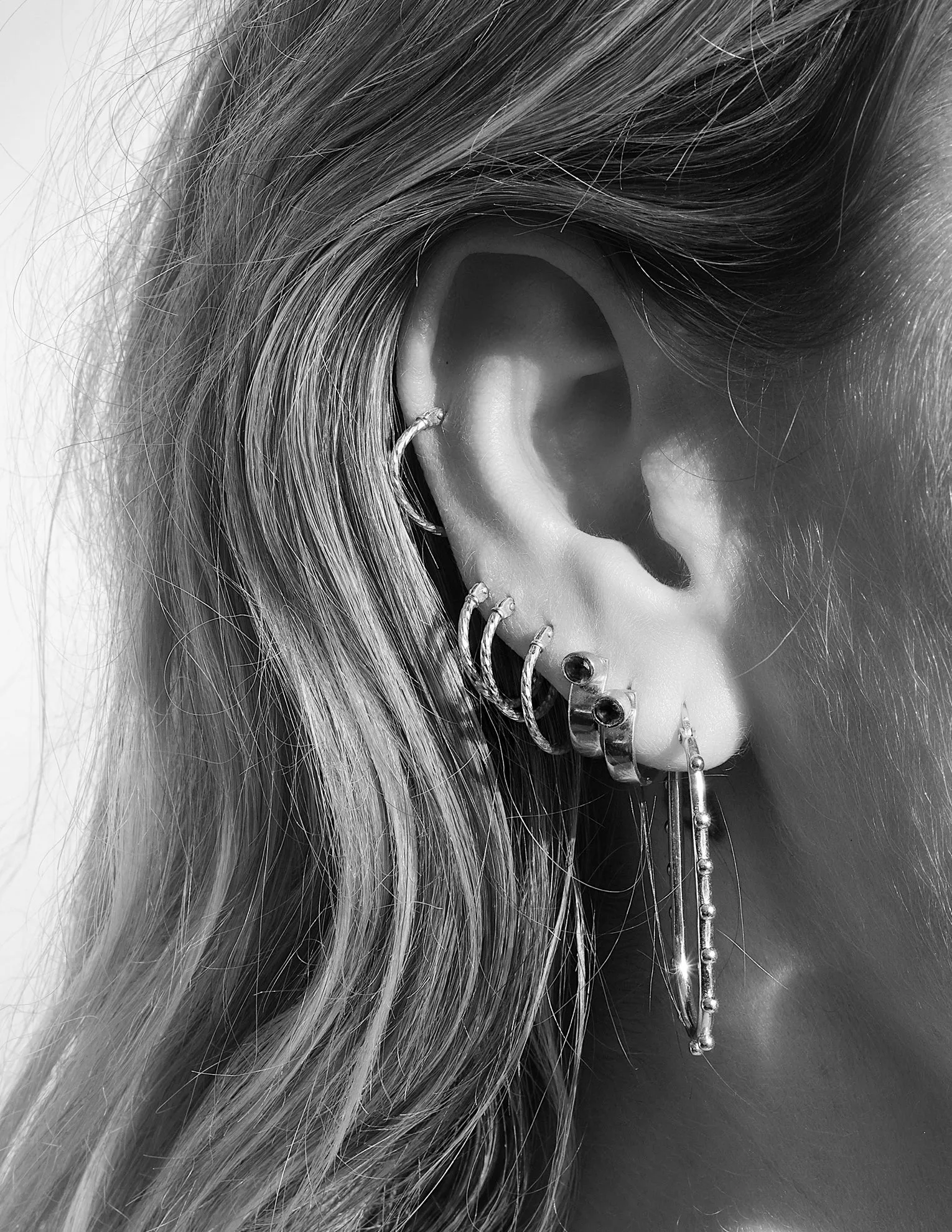 Rae Ruby earring <br>Silver