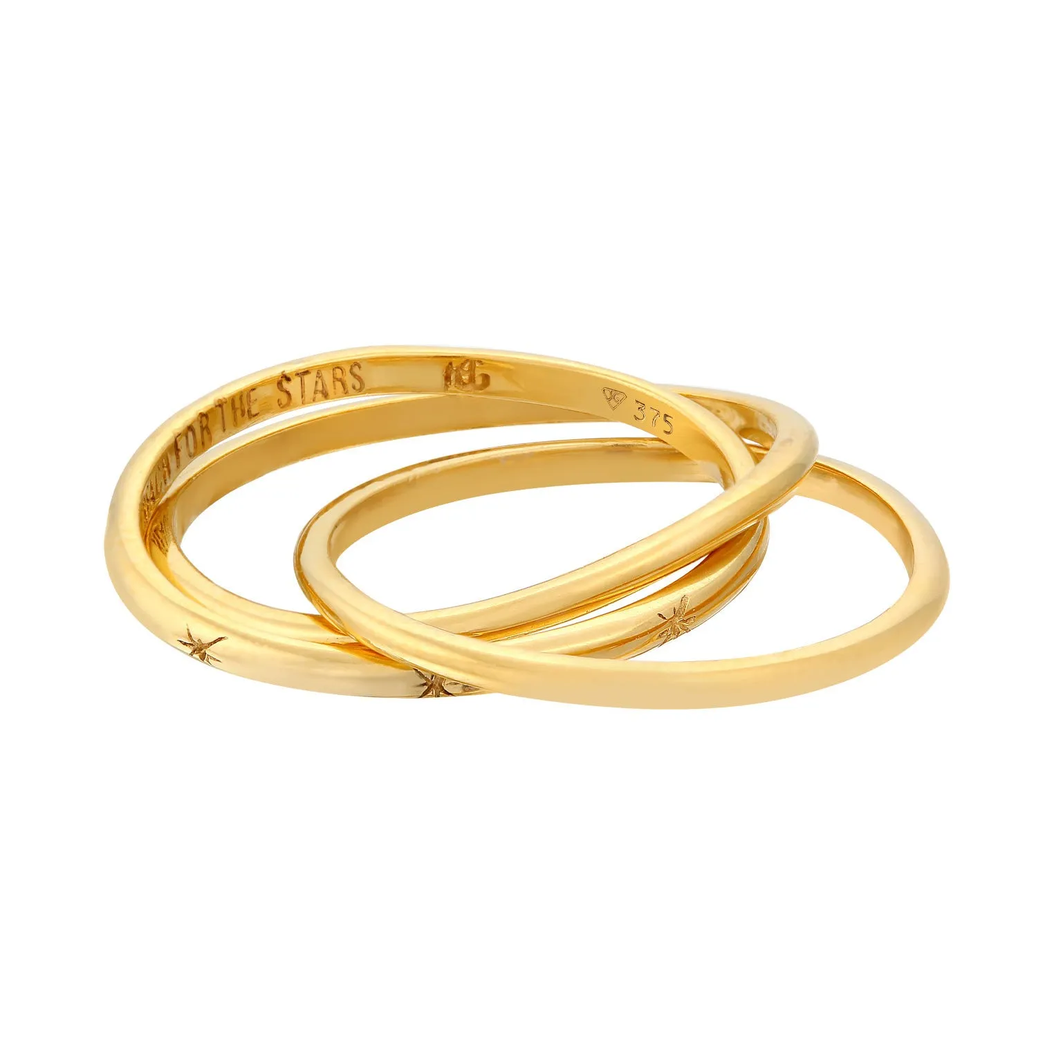 Reach for the Stars Trinity Gold Ring
