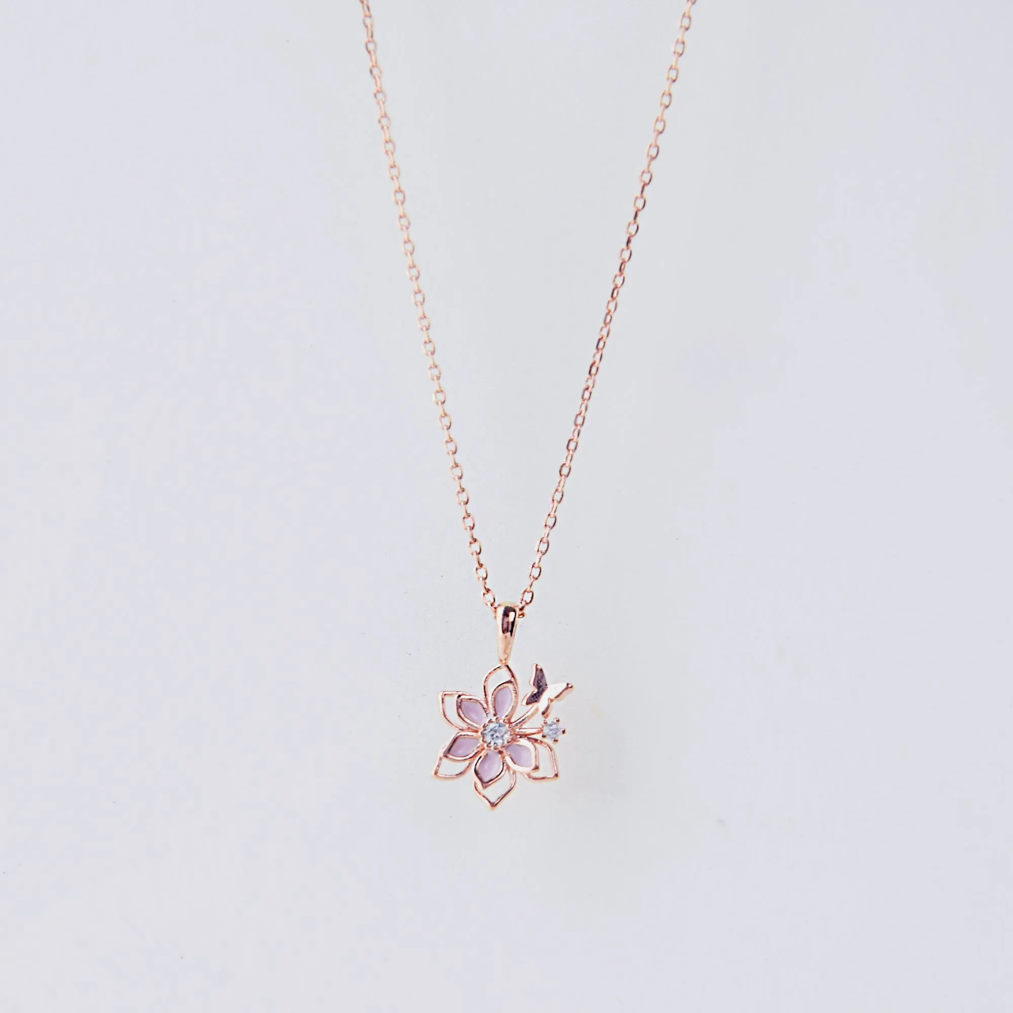 Rose Gold Twilight Cosmos Necklace