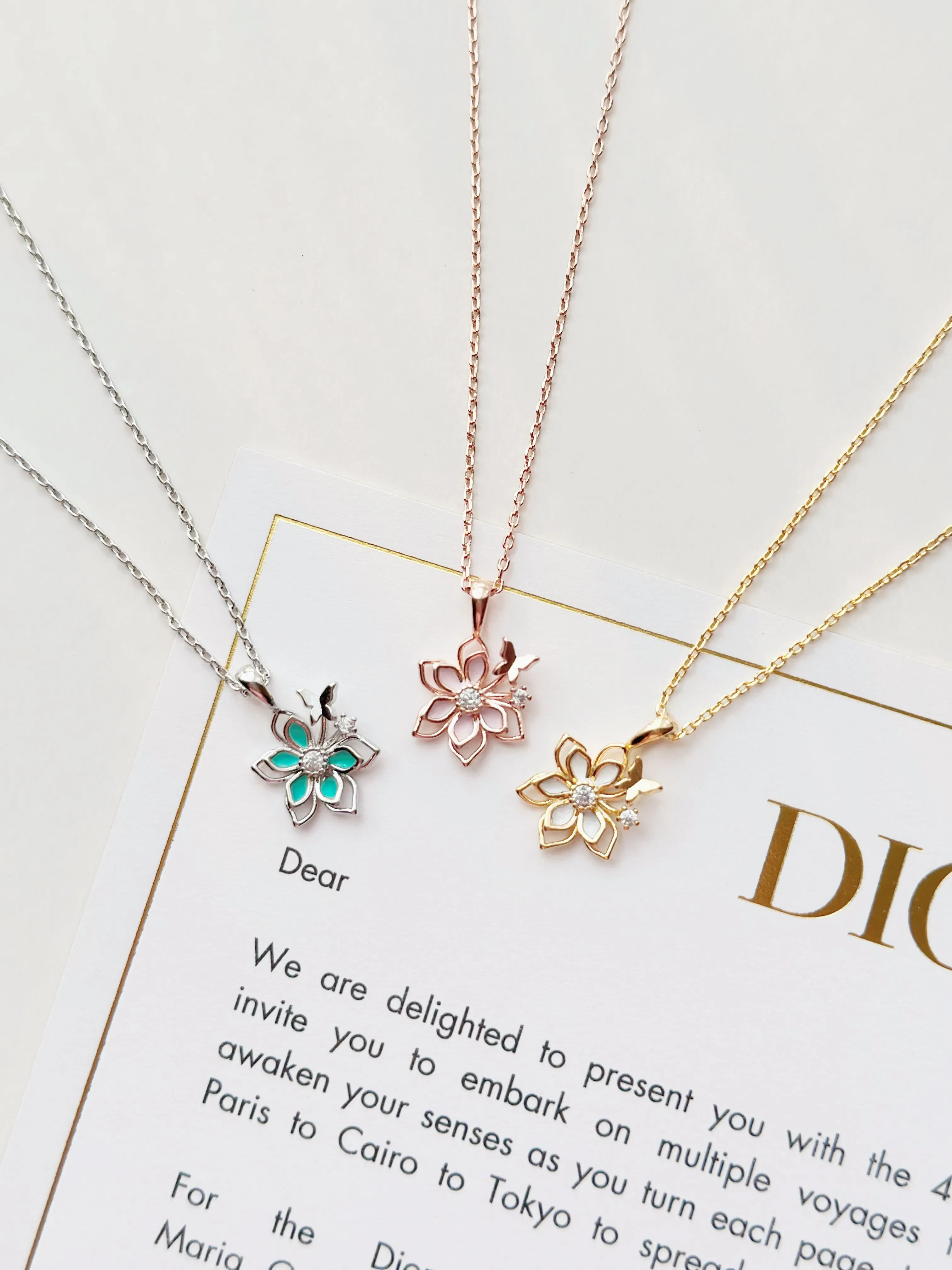 Rose Gold Twilight Cosmos Necklace